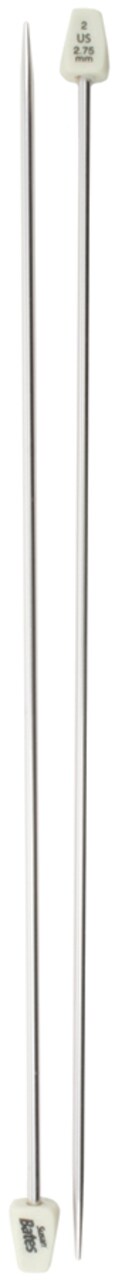 Susan Bates Silvalume Single Point Knitting Needles 14"-Size 2/2.75mm